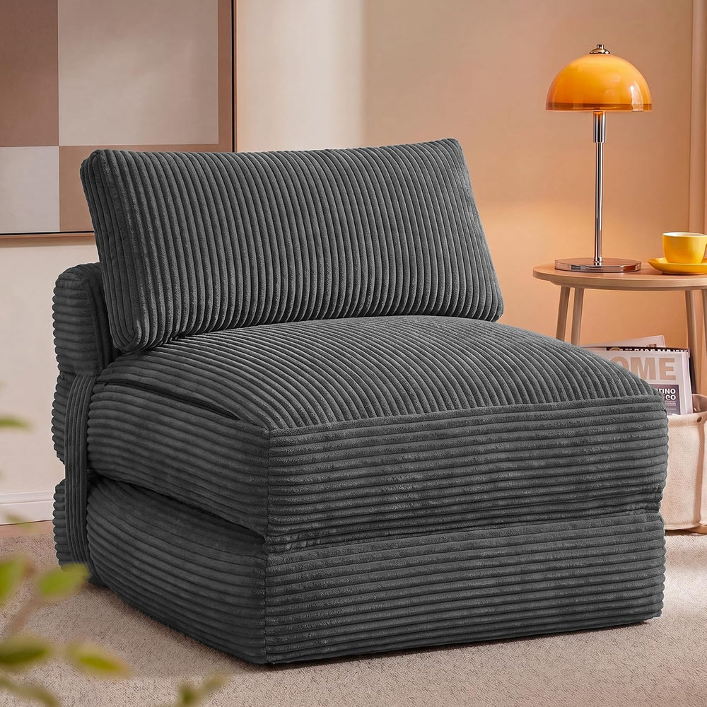 VASAGLE Folding Sofa Bed, Convertible Chair Bed with Pillow, Sleeper Chair