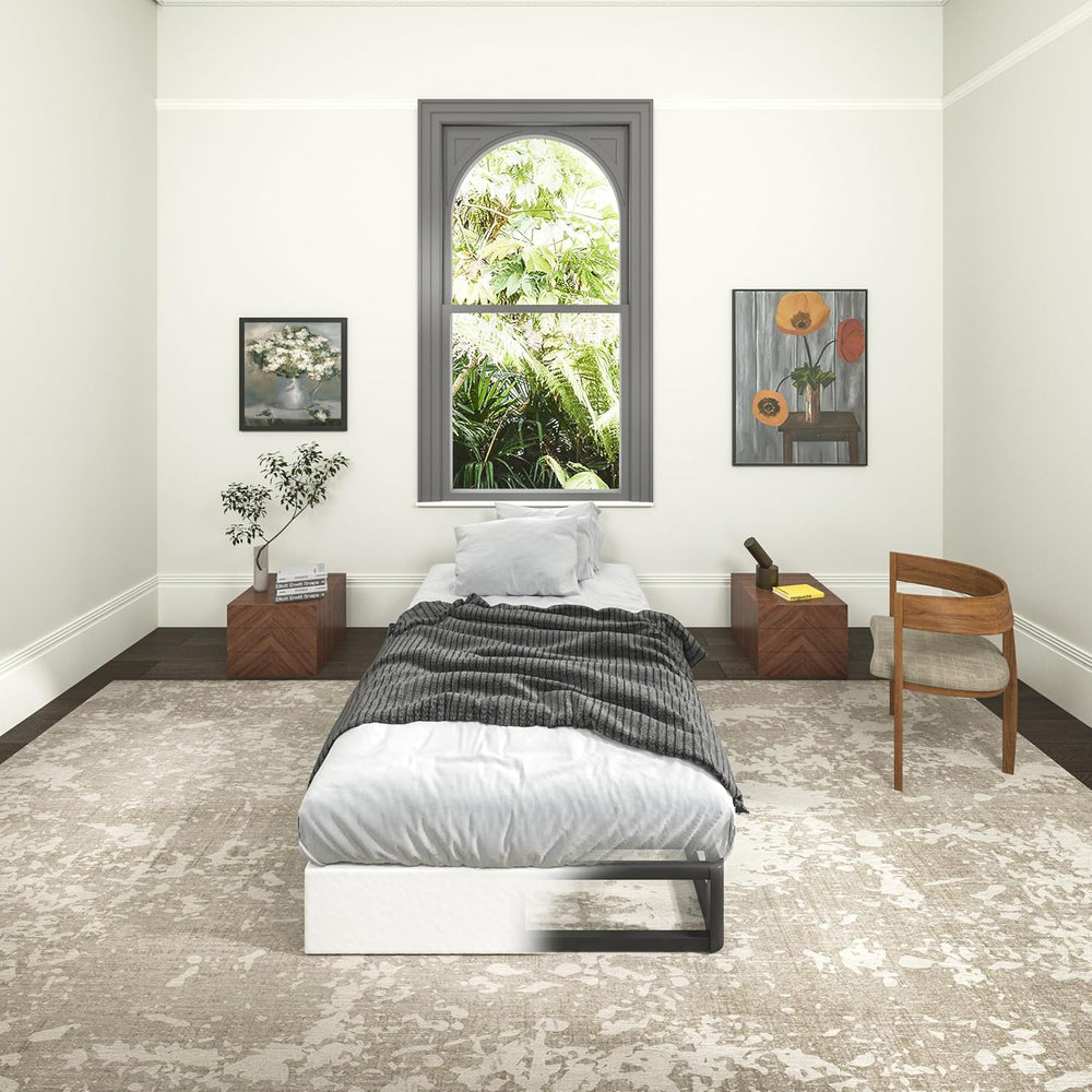 9 Inch Heavy Duty Metal Box Spring Twin Size, Low Profile Twin Mattress Found...