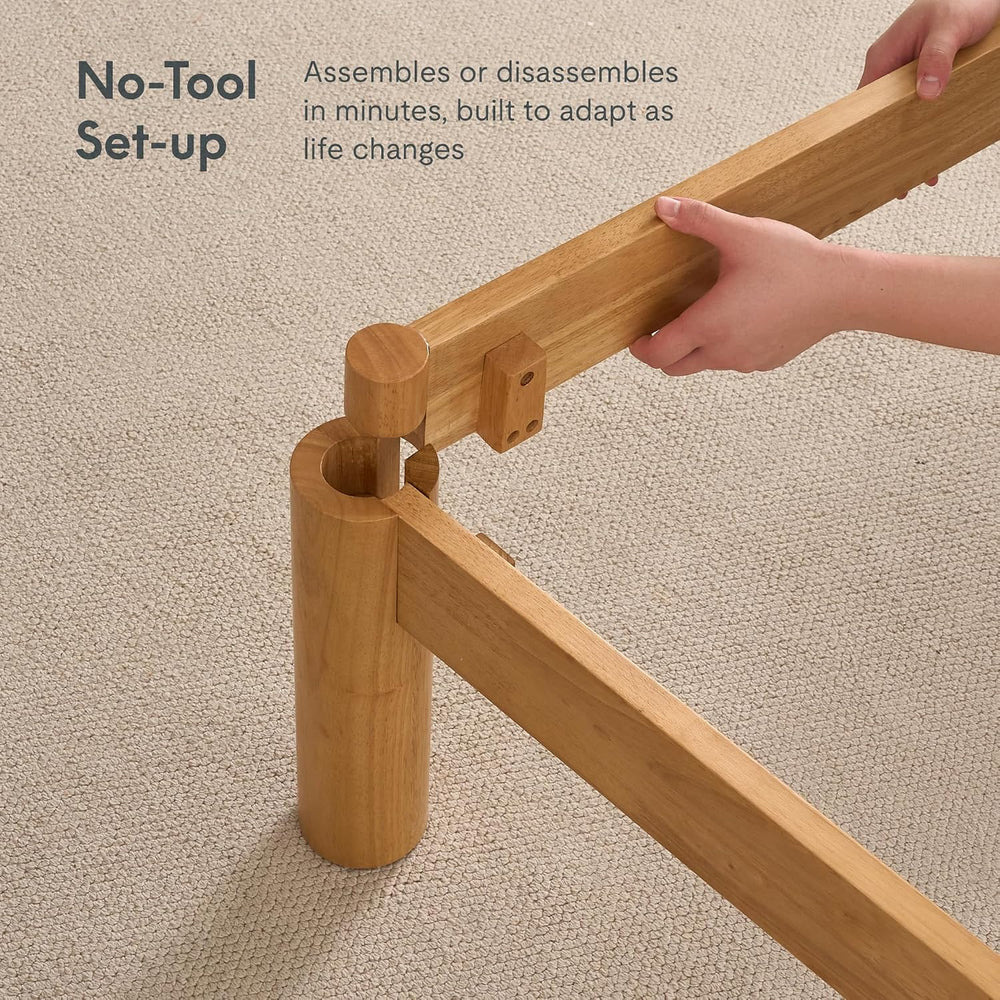 FLEXISPOT Hako G2 Japanese Joinery Bed Frame King, No-Tool Assembly