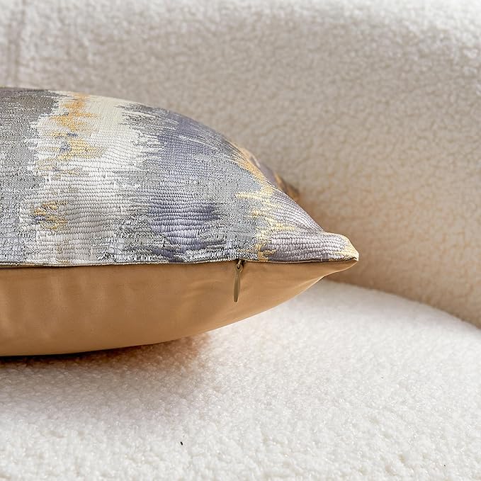 THE-TINOART Gold Ombré Jacquard Pillow Cover 12x20 Inches - Image 6