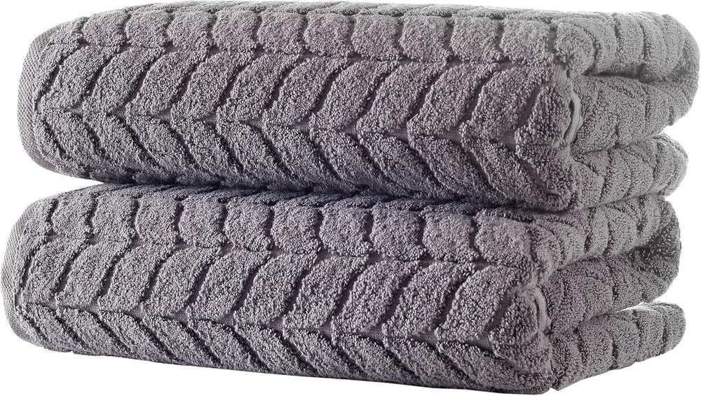 BAGNO MILANO Turkish Cotton Bath Towels, Hand Towels - Soft Plush Jacquard Co...