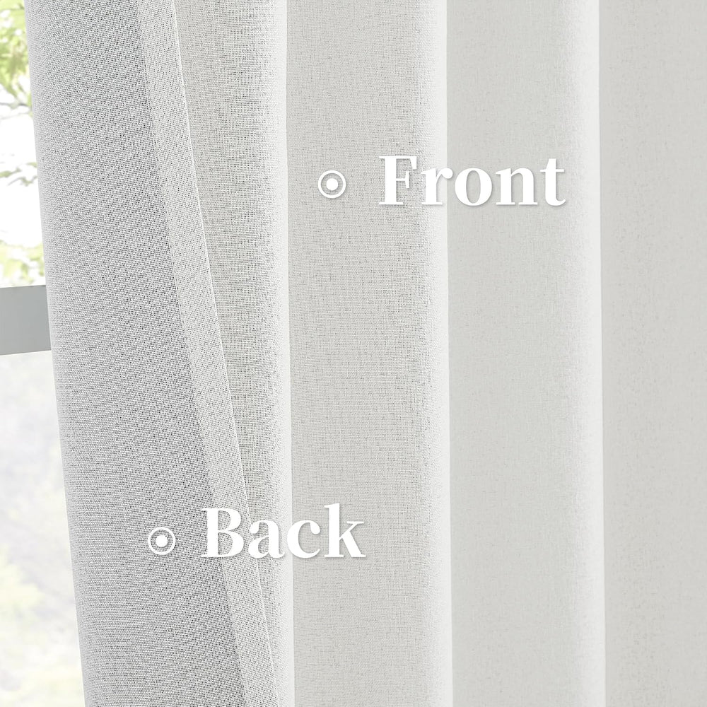 KEQIAOSUOCAI Living Room Curtains for Large Windows Modern Farmhouse Patio Sl...