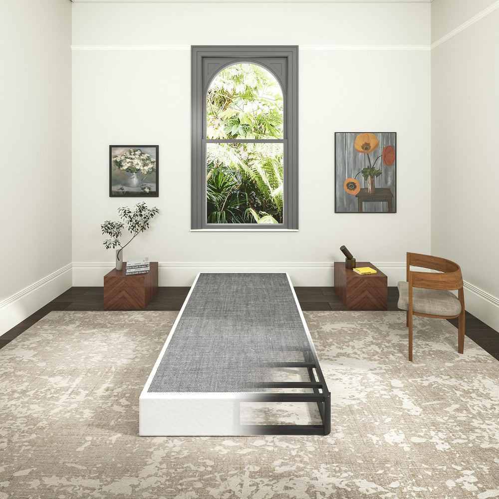 9 Inch Heavy Duty Metal Box Spring Twin Size, Low Profile Twin Mattress Found...