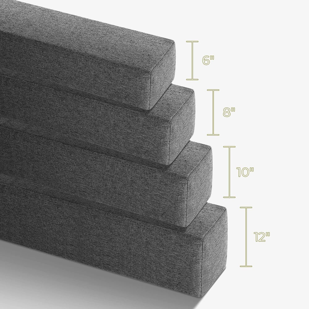 DEEPSHARK Bed Gap Filler for Twin/XL Mattress, High-Density 45D Sponge, Remov...