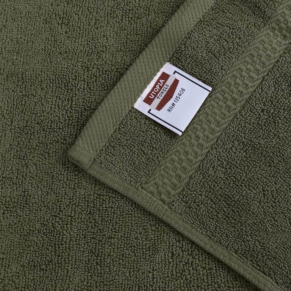 Utopia Towels 8 Piece Majestic Plush Luxury Towel Set, Cotton, Dusty Olive