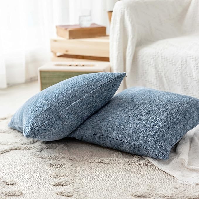 Home Brilliant Cushion Cover for Chair Decor Striped Plush Chenille Velvet - Image 7