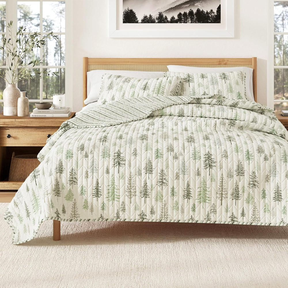 Great Bay Home Lodge Quilt Set - 3-Piece Full/Queen Size Rustic Bedding Set -...
