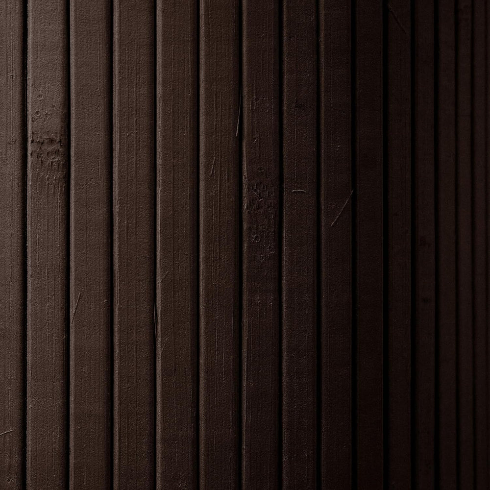 Red Lantern 6 ft. Tall Bamboo Wave Screen - Dark Mocha