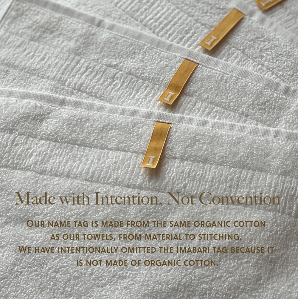 Slow-Made in Japan: 100% Organic Cotton Hand Towels, White, 2 Pack