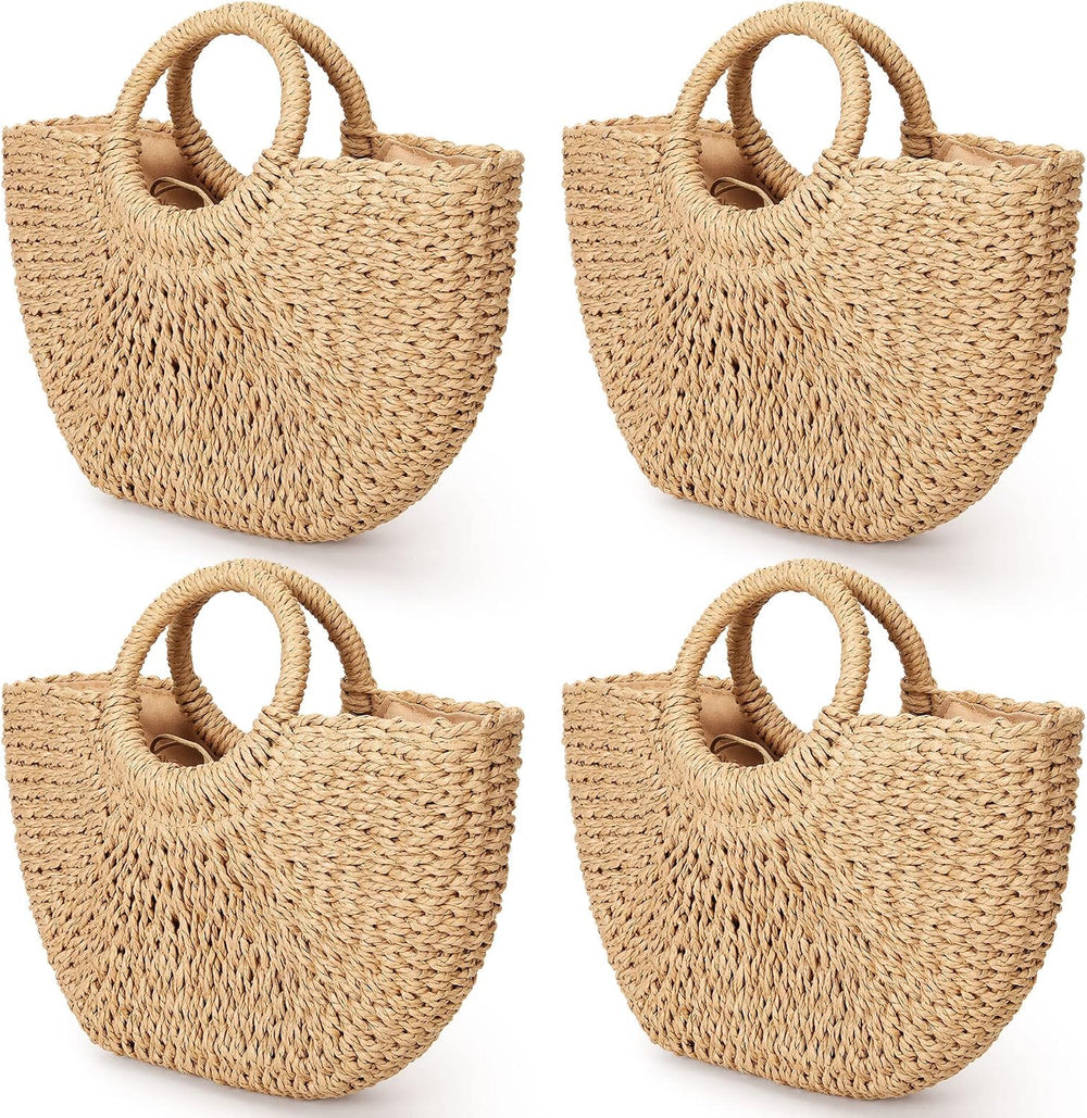 Mixweer 4 Pcs Straw Bags for Women