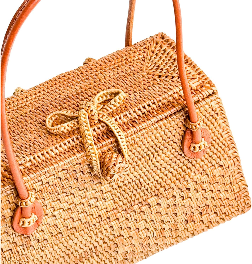 Utama Rattan Bag - Handmade Crossbody Wicker Woven Purse