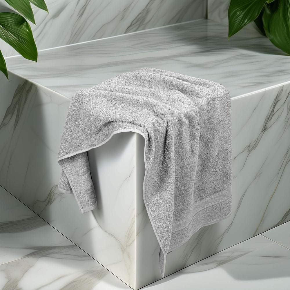 TEXCRAFT Large Bath Towels Set of 6 – 100% Cotton Terry – 24" x 50"...