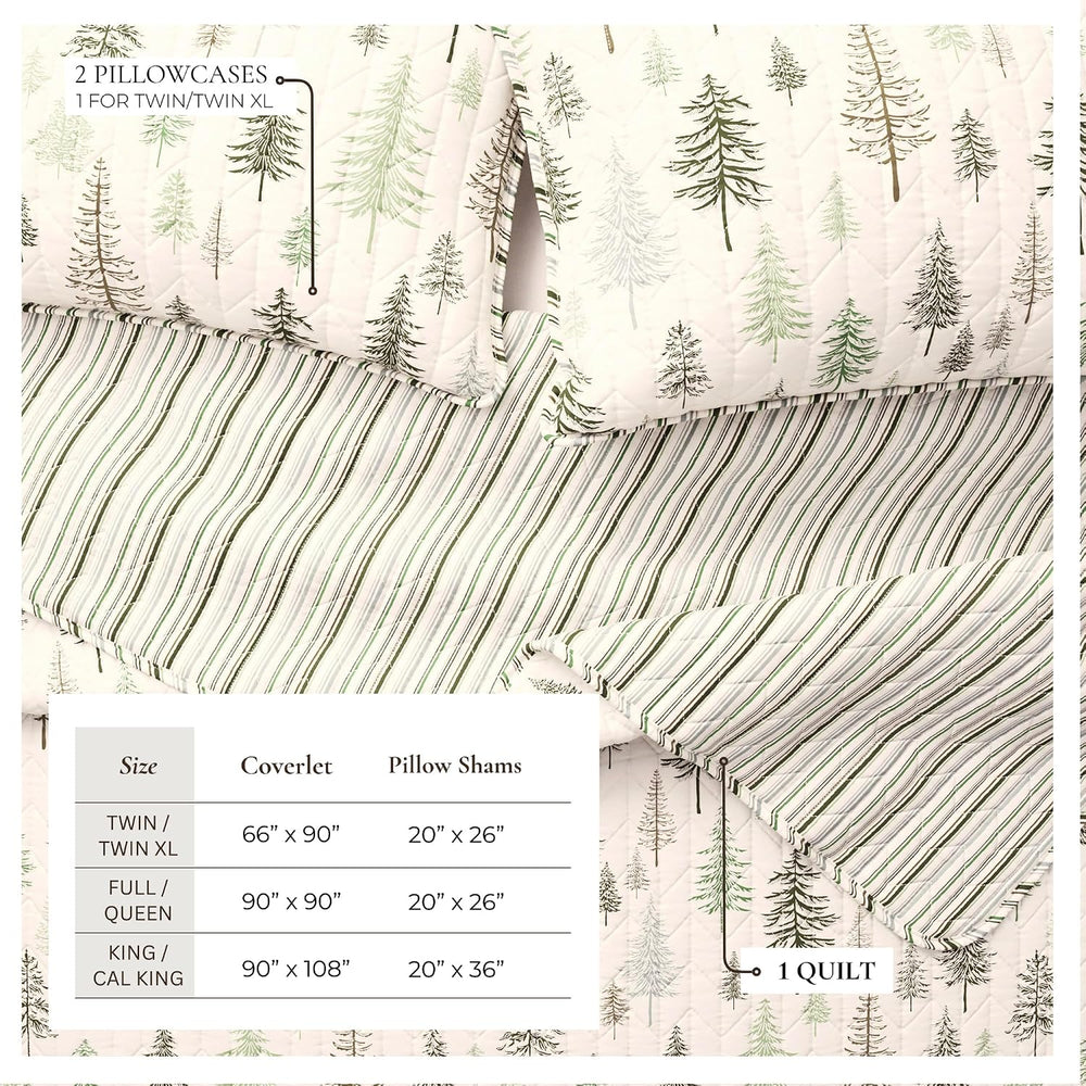 Great Bay Home Lodge Quilt Set - 3-Piece Full/Queen Size Rustic Bedding Set -...