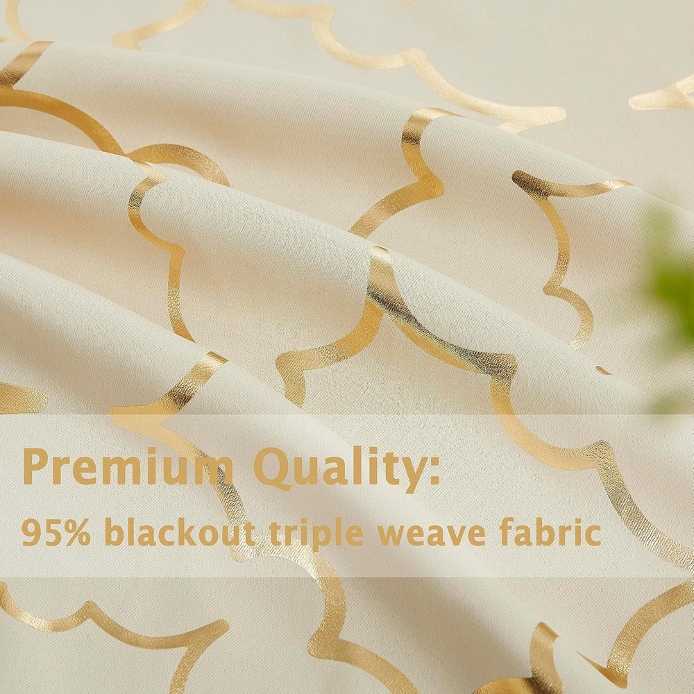 Purainbow Beige Blackout Curtains 84 Inch Long for Bedroom Grommet 2 Panels