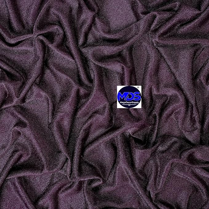MDS Halloween Chiffon Draping Fabric - 2 Panel, 30" Wide x 50ft Long - Sheer Spooky Arbor & Canopy Drapery for Haunted House Backdrops, Party Ceilings, DIY Costumes & Themed Events - Eggplant (Pack of 2)