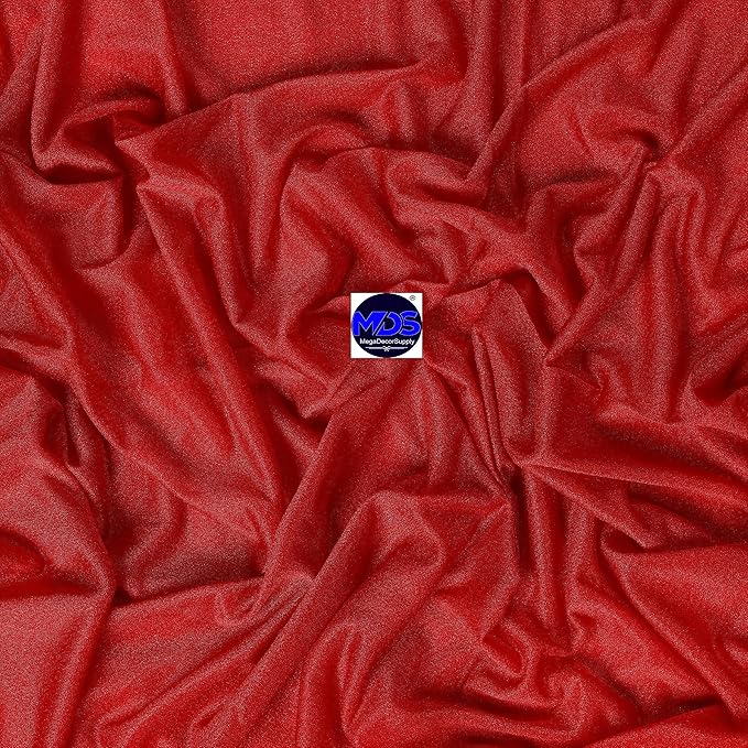 MDS Halloween Chiffon Draping Fabric - 2 Panel, 30" Wide x 50ft Long - Sheer Spooky Arbor & Canopy Drapery for Haunted House Backdrops, Party Ceilings, DIY Costumes & Themed Events - Red (Pack of 2)