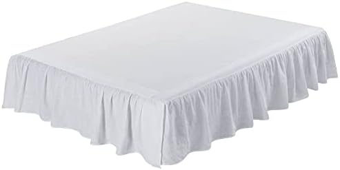 MEADOW PARK Washed French Linen Bed Skirt, Dust Ruffl, Twin Size 39" W x 75" L - Image 2