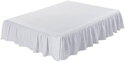 MEADOW PARK Washed French Linen Bed Skirt, Dust Ruffl, Twin Size 39" W x 75" L - Image 2