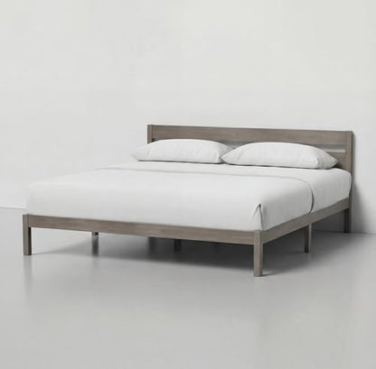 lifement twin bed frame with headboard classic wood on a desk or shelf