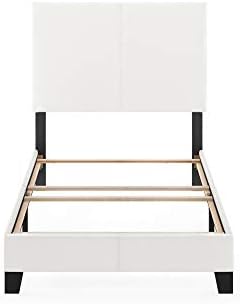 furinno fb19821twh pessac pu leather upholstered platform, twin on a desk or shelf