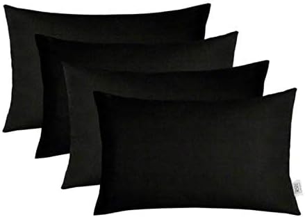 RSH DECOR: Lumbar Throw Pillows Set of 4 | 20” x 12" | All-Weather Spun Fabric by RSHDECOR
