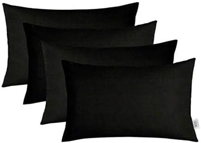 RSH DECOR: Lumbar Throw Pillows Set of 4 | 20” x 12" | All-Weather Spun Fabric by RSHDECOR