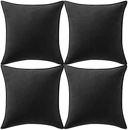 Fancy Homi 2 Packs Black Decorative Throw Pillow Covers 14x14 Inch - Image 6