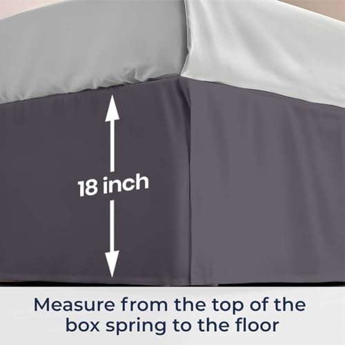 sgi bedding 18 inch drop bed skirt full, side view
