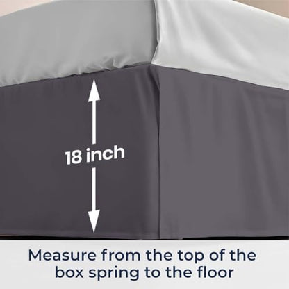 sgi bedding 18 inch drop bed skirt queen, side view