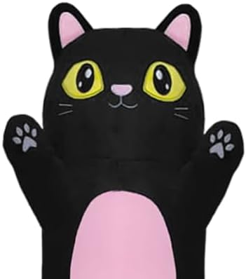 Black Cat Plush Body Pillow for Kids | Long Stuffed Animal Cuddle Pillow | Soft - Image 9