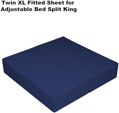 pure cotton twin xl fitted sheet, 600 thread shown in use