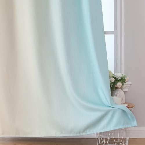estelar textiler aqua and beige ombre blackout curtains, package contents