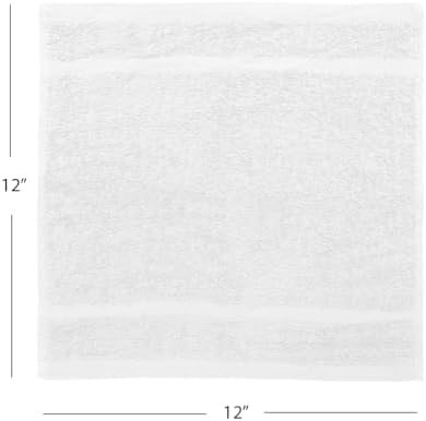 avalon towels cotton washcloths – (pack of 60), front angle view