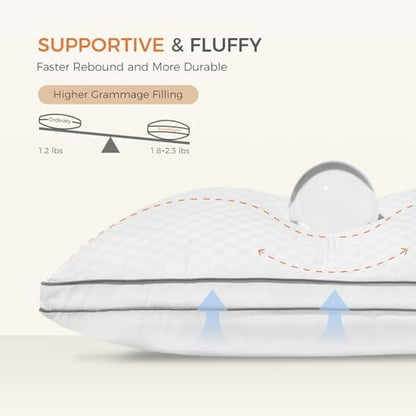 sweetnight bed pillows queen size set of 2, package contents