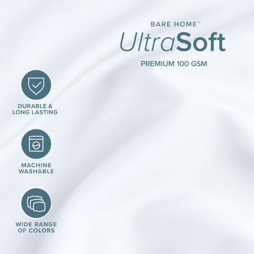 bare home sheet set - 1800 ultra-soft (split, side view