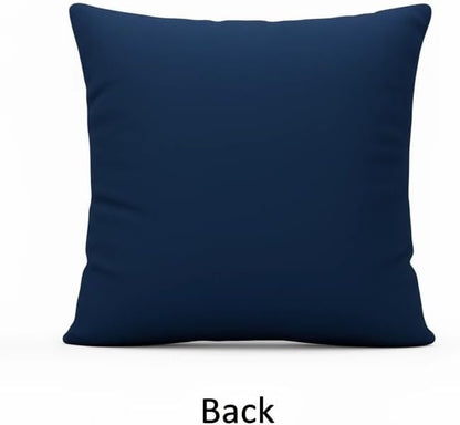 18x18 Embroidered Throw Pillow Covers Set – Blue Pumpkin Blossom Cotton - Image 3