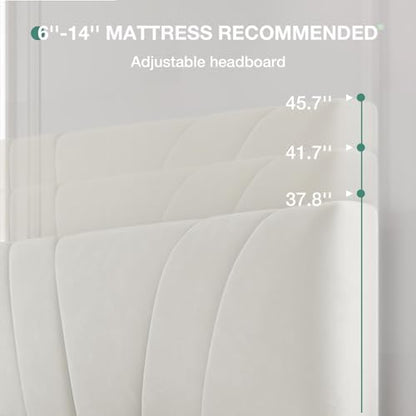 novilla queen bed frame, queen size bed frame, side view