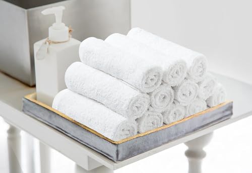 avalon towels cotton washcloths – (pack of 60), side view