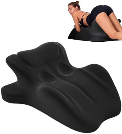 memory foam couples pillow, 27° ergonomic wedge, black, main product view