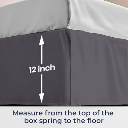sgi bedding 12 inch drop bed skirt queen, side view