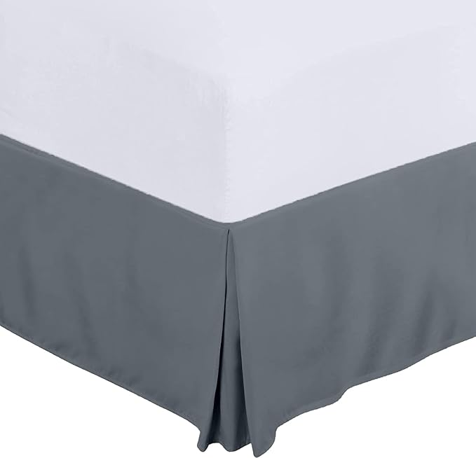 Queen Size Bed Skirt 600 TC Egyptian Cotton 21 Inch Drop Easy Fit - Image 2