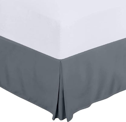 Queen Size Bed Skirt 600 TC Egyptian Cotton 21 Inch Drop Easy Fit - Image 2