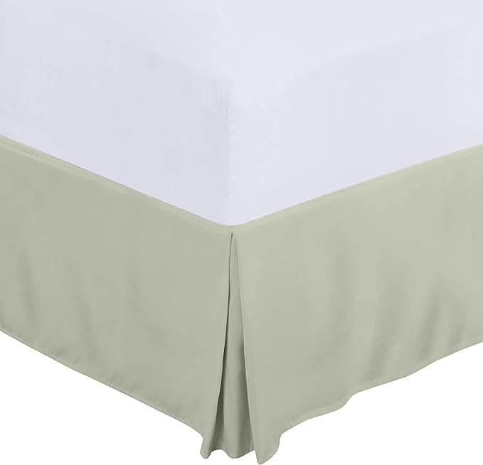 Full Size Bed Skirt 600 TC Egyptian Cotton 18 Inch Drop Easy Fit - Image 2