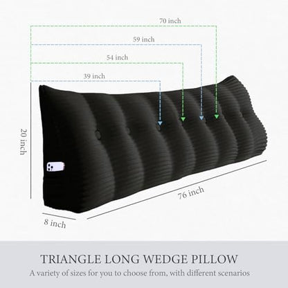 11 lbs thickened headboard pillow wedge pillow headboard shown in use