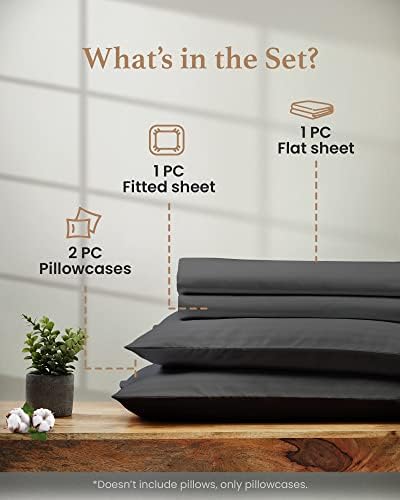 100% egyptian cotton sheets queen size, 4 piece, close-up detail