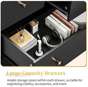 karl home black 7 drawer dresser, wood chest, view 9