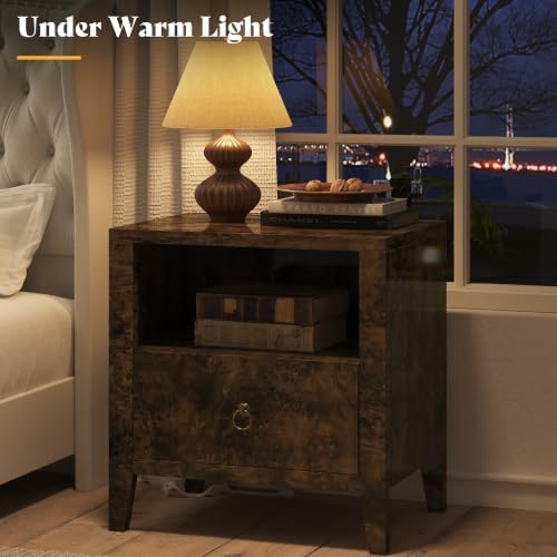 amerlife nightstand set of 2 mid century modern on a desk or shelf