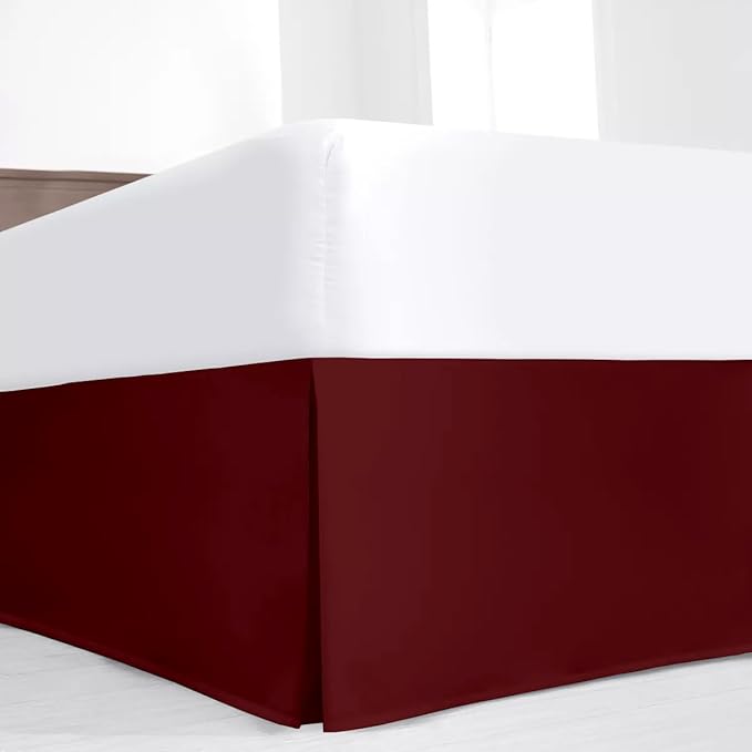 SKY BEDDINGS Luxury Pleated Queen Bed Skirt by SKYBEDDINGS