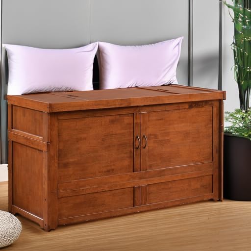 NIGHT & DAY Furniture Murphy Cube Cabinet Bed (Cherry)