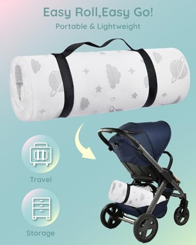 Pack and Play Mattress 38"x26"x1.5" Portable Playpen Mattress